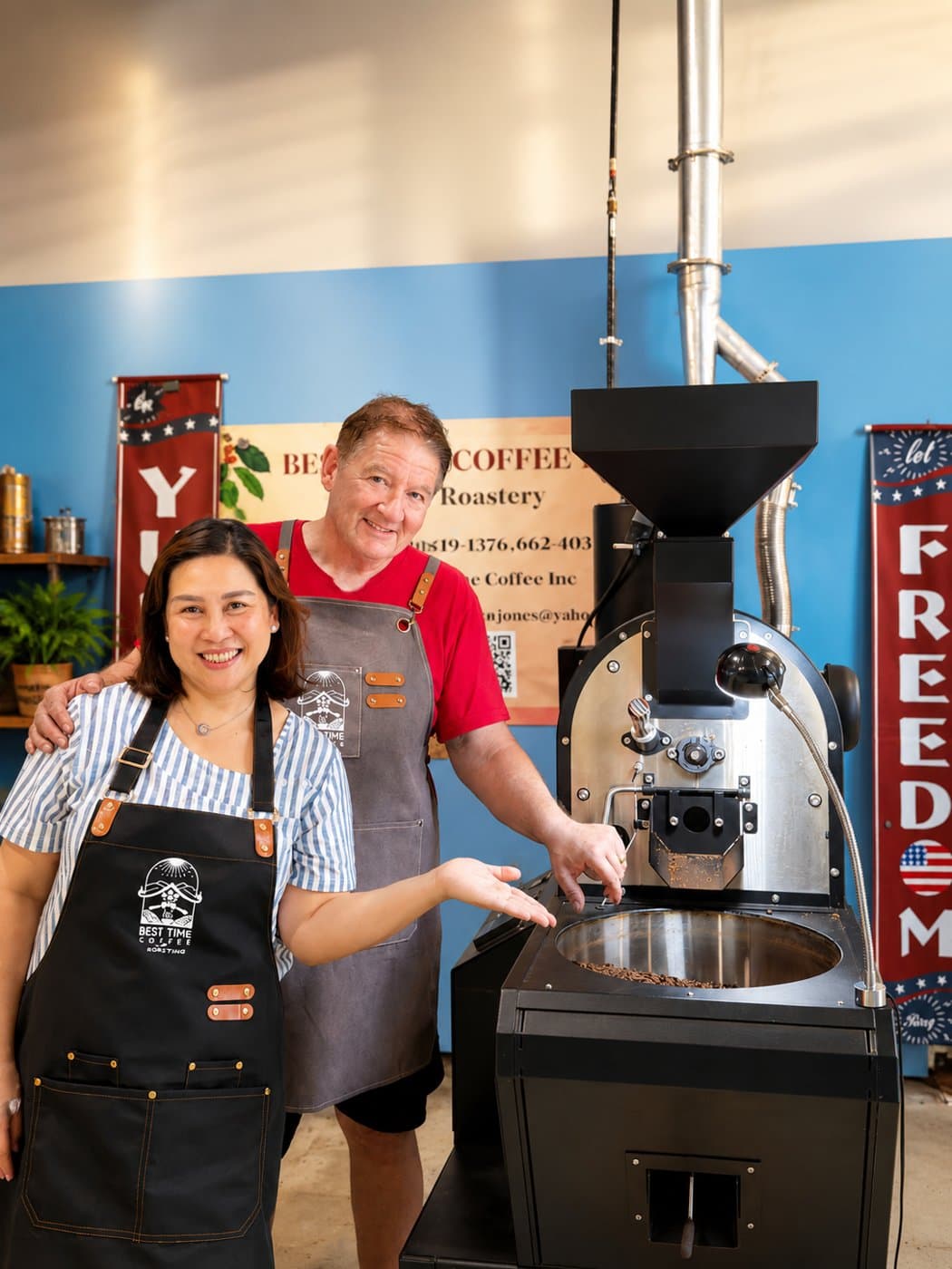 Best Time Coffee founders and roastery